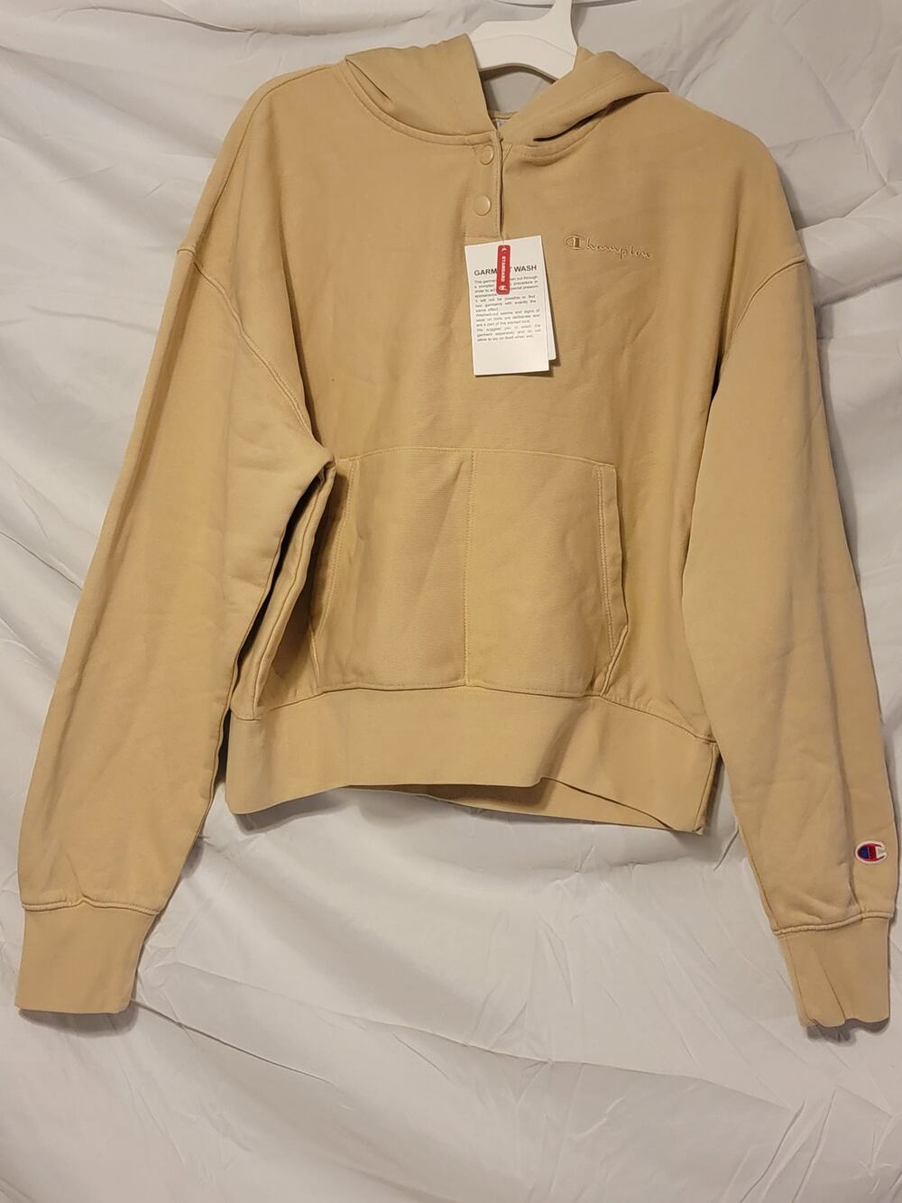 Champion Snap Pullover Irish Cream Sz S